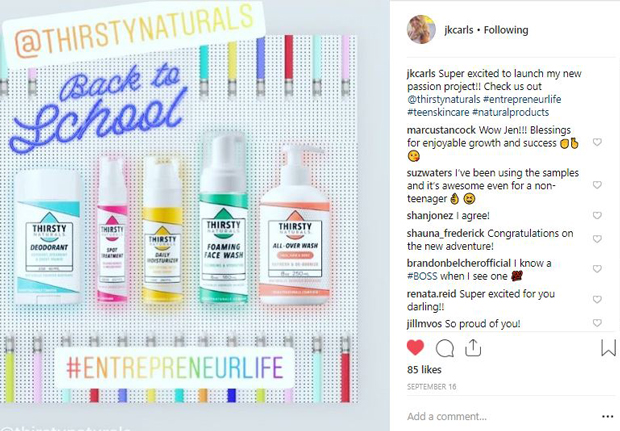 Baby Gourmet founder Jennifer Carlson says her own teens inspired her launch into the skincare industry.