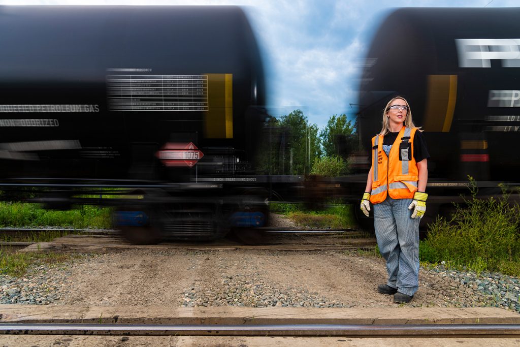 SAIT grad Leslie Lukan is a railway engineer for CN Rail.